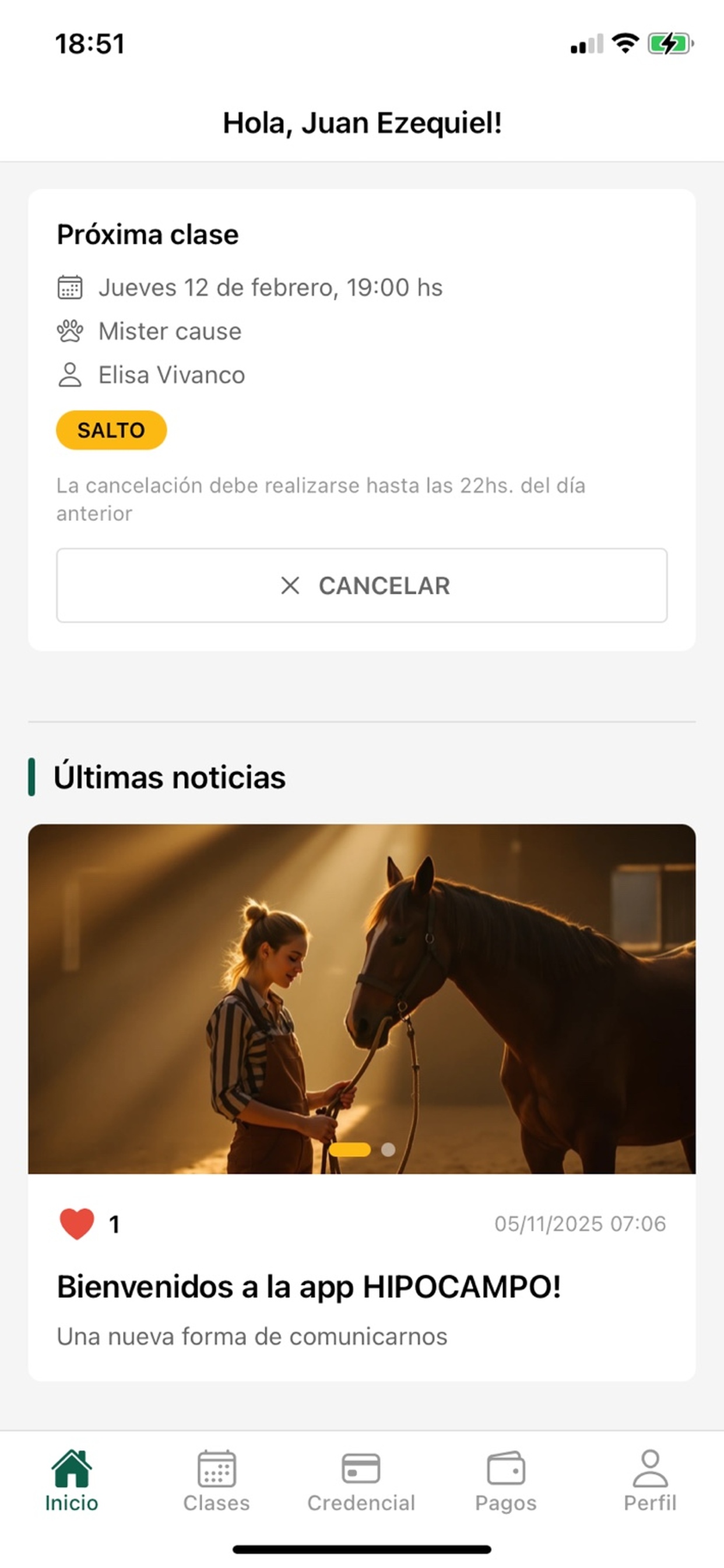 Captura de pantalla de la app Hipocampo 3